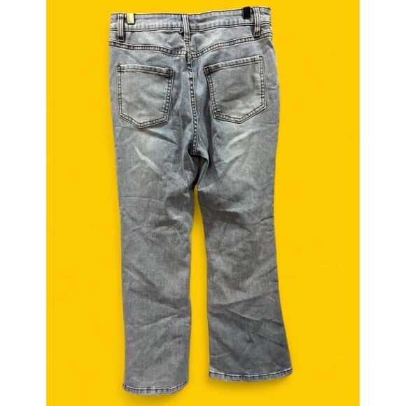 Easel Split Hem Flare Jeans Size S Light Wash Stretch Denim Retro Western - Picture 2 of 7